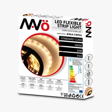 ЛЕНТА СВЕТОДИОДНАЯ 12В СТАНДАРТ РУЛОН 5М ТЕПЛАЯ 24ВТ IP20