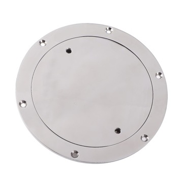 Смотровой люк на круглой палубе лодки, крышка порта доступа к морю UY