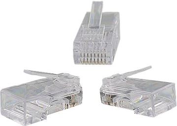 РАЗЪЕМ RJ45 8P8C ПОЗОЛОЧЕННЫЙ ИНТЕРНЕТ-ШТЕК КАТ.5E UTP 10 ШТ.