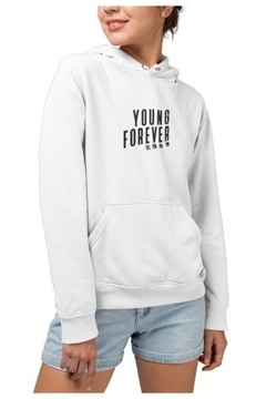BTS Bluza z kapturem Kpop Bangtan Boys Army Biała