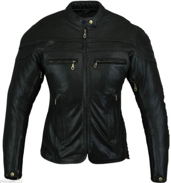 Kurtka skóra Bikers Gear damska EU 50 5XL czarna