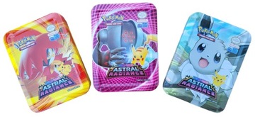 3 КОЛЛЕКЦИОННЫЕ КАРТОЧКИ POKEMON METAL CAN