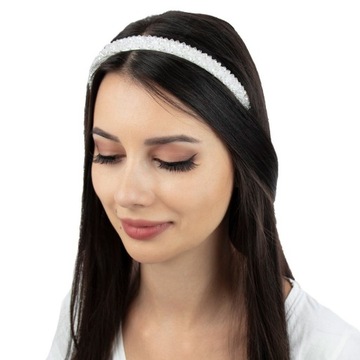 OPASKA DO WŁOSÓW cyrkonie ELEGANCKA wąska