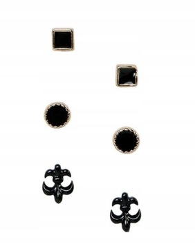 Burton Menswear WN1 zuh CZARNE KOLCZYKI 3 PACK