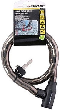 Zapięcie rowerowe na kluczyk czarne 80 cm 2 płaskie klucze Dunlop