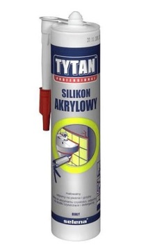 Silikon akrylowy, Biały, Grzybobójczy, 280ml Tytan