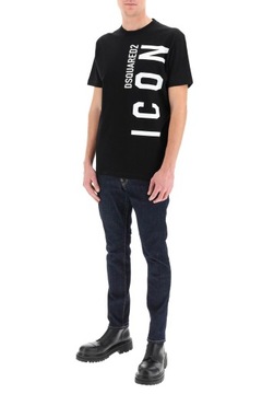 DSQUARED2 włoski t-shirt koszulka męska ICON NERO -45% NERO XXL