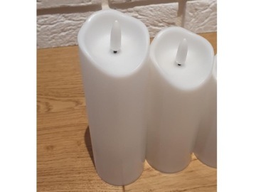 СВЕЧА 15см СВЕТОДИОДНАЯ ВСТАВКА ДЛЯ ПРИВИВКИ СВЕЧА С ЭФФЕКТОМ ПЛАМЕНИ LED БЕЛАЯ СВЕЧА