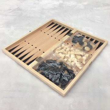 Складная деревянная шахматная доска ручной работы из 3 частей игры, 39x39 см