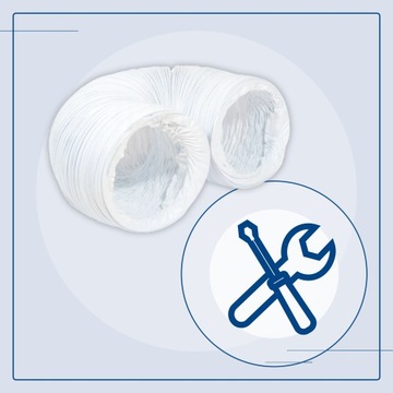 ГИБКИЙ ВЕНТИЛЯЦИОННЫЙ КАНАЛ ПВХ ДИАМЕТР 125 мм ДЛИНА 3 м