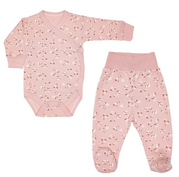 Komplet body kopertowe + półśpiochy 62 kwiatki baw
