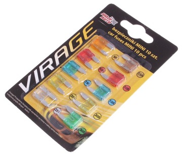 Предохранители Мини-предохранитель с плоским лезвием, 10 шт.