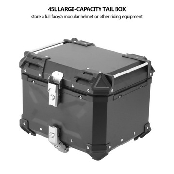 Универсальный черный приключенческий мотоцикл 45 л с верхним корпусом из алюминиевого сплава BH