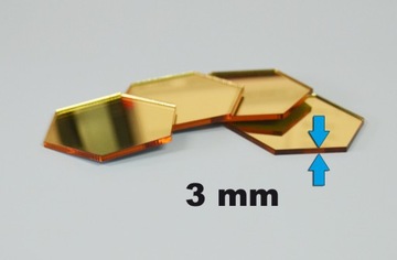 Шестиугольное акриловое ЗЕРКАЛО 20х23см LZ-79