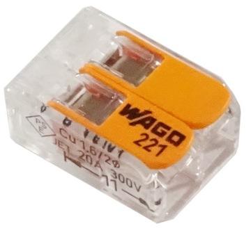 SZYBKOZŁĄCZKA WAGO UNIWERSALNA 2x0,2-4mm² 100szt