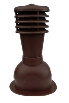 KOMINEK WENTYLACYJNY DO POKRYĆ PŁASKICH BRĄZ fi125