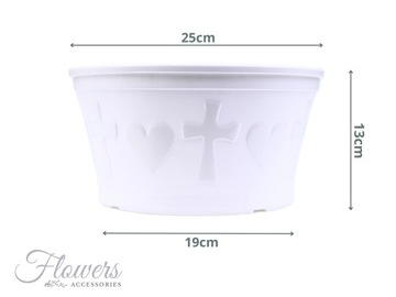 DONICZKA OKRĄGŁA OSŁONKA KWIETNIK NA CMENTARZ 25CM