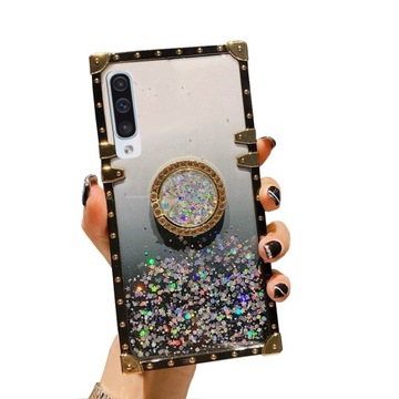 ETUI DO SAMSUNG A50 MOCNE BROKAT RING CASE + SZKŁO