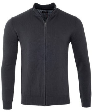 SWETER ELEGANCKI ROZPINANY 100%BAWEŁNA GRAFITOWY JAKOŚĆ VIADI POLO L