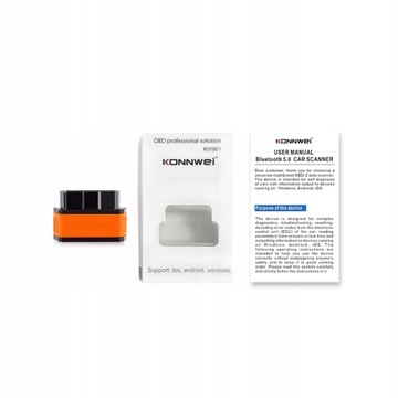 ELM327 OBD2 Konnwei KW901 BT 5.0 интерфейс польский