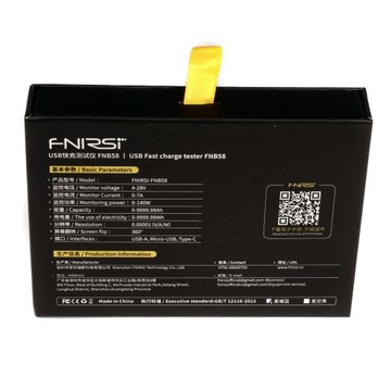 Многофункциональный USB-тестер с Bluetooth USB-C по напряжению и току FNIRSI FNB58