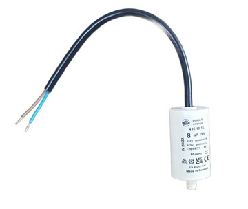 Kondensator silnika 8uF 425V 450V 475V DUCATI 416.10.13.. kabel śruba