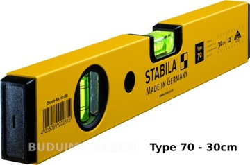 STABILA 02281 TYP 70 poziomnica alu 2 libelle 30cm