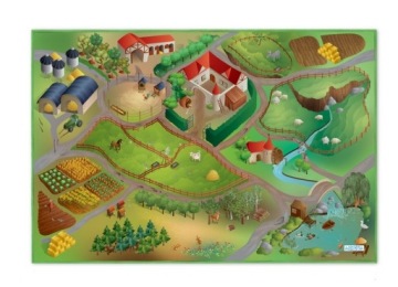 Килимок фетровий 75x112 см - Ферма Джунглі