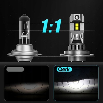 СВЕТОДИОДНЫЕ ЛАМПЫ H7 QERK НА 1 ДО 1 БОЛЬШЕ СВЕТА МОЖЕТ ДОПОЛНИТЬСЯ ИДЕАЛЬНО ПОДХОДИТ