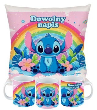 ZESTAW PODUSZKA KUBEK LILO I STICH OHANA DISNEY PREZENT IMIĘ