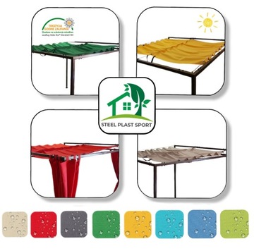 Żagiel przeciwsłoneczny rozsuwany 2x5m