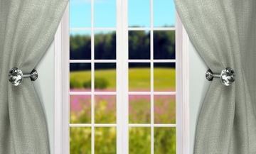 Застежка, держатель розетки для штор, хрусталь серебро