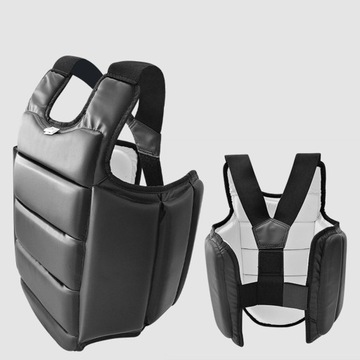 Karate Chest Guard Boks Kickboxing Sparing Training Sanda XL czarna