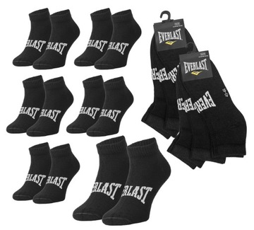 Носки EVERLAST до четверти щиколотки 6PAK, размер 39/42, черные