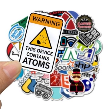 STICKERS NAKLEJKI MIX PROGRAMISTA HACKER 50 szt