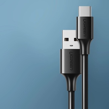Кабель Ugreen USB - USB Type C Quick Charge 3.0 3A 0,25м черный (US28