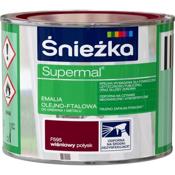 ŚNIEŻKA SUPERMAL EMALIA OLEJNA WIŚNIOWY 0,2l