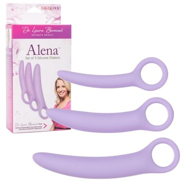 Fioletowy zestaw dilatorów do pochwy - Alena, silikonowe 3 szt. Calexotics