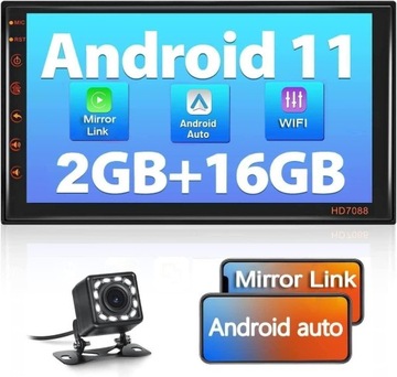 RADIO SAMOCHODOWE 2 DIN ANDROID 11 GPS KAMERA 2/16