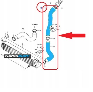 PŘÍVOD TRUBKA WAZ TURBO INTERCOOLER FIAT SEDICI SUZUKI SX4 1.9D 13660-79J50