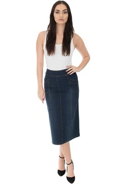 SPÓDNICA JEANS MAXI (38-58) KOLORY r.48