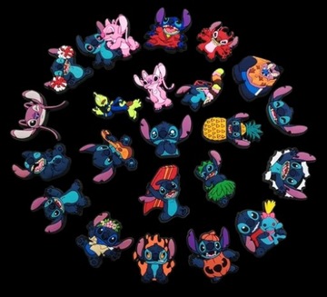 PINY PRZYPINKI DO BUTÓW CHARMS CROCS WPINKI LILO & STITCH DISNEY 22 sztuk