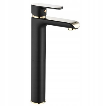 Bateria Umywalkowa Bloom Black Gold Czarna Wysoka