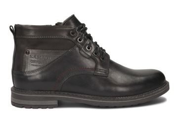 TRZEWIKI ZIMOWE BUTY POLSKIE SKÓRA 152 CZARNY 46