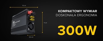 Преобразователь напряжения Newell с модифицированной синусоидой - 12 В/230 В, 300 Вт