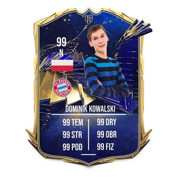 Karta Piłkarska FIFA 2024 Personalizowane Karty Twoje Zdjęcie Prezent 30 cm