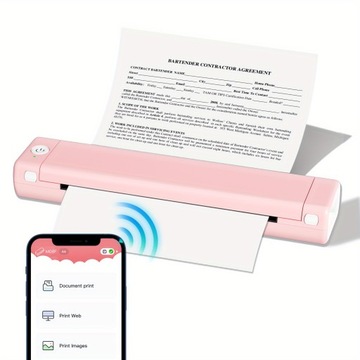 Portable Wireless Thermal Mobile-Printer - M08F Compact Inkless Printer
