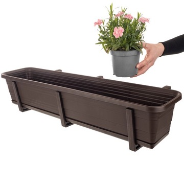 БАЛКОННАЯ ЯЩИКА ЦВЕТОЧНЫЙ ВАЗ ЦВЕТОЧНЫЙ ВАЗ 80см РУЧКИ ПОДСТАВКА БАЛКОННАЯ БАЛЮСТРАДА