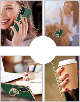 ETUI PLATING RING CASE POKROWIEC do SAMSUNG GALAXY S20 FE +SZKŁO HARTOWANE