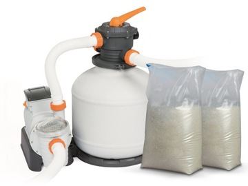 POMPA FILTRUJĄCA PIASKOWA DO BASENÓW 11355 l/h BESTWAY + 50KG PIASKU
